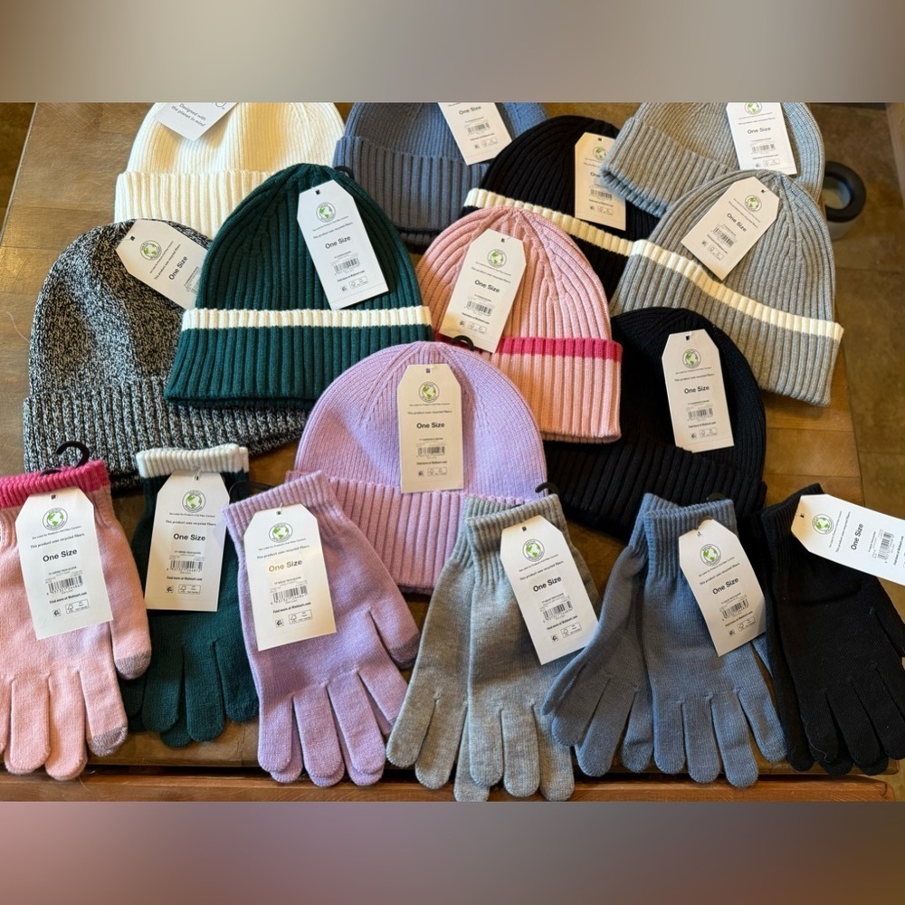 Lot of 16 Cozy Winter Women’s Beanie and Glove Set - Assorted Colors BRAND NEW